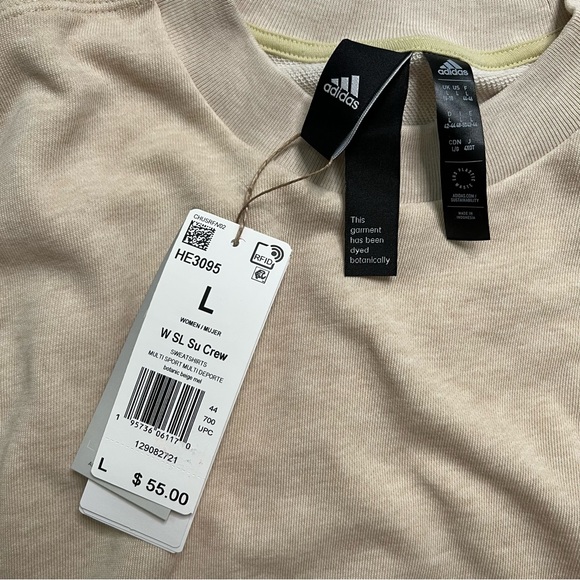 NWT Women’s adidas Sportswear Studio Lounge Summer Crew Sweatshirt - Picture 12 of 12